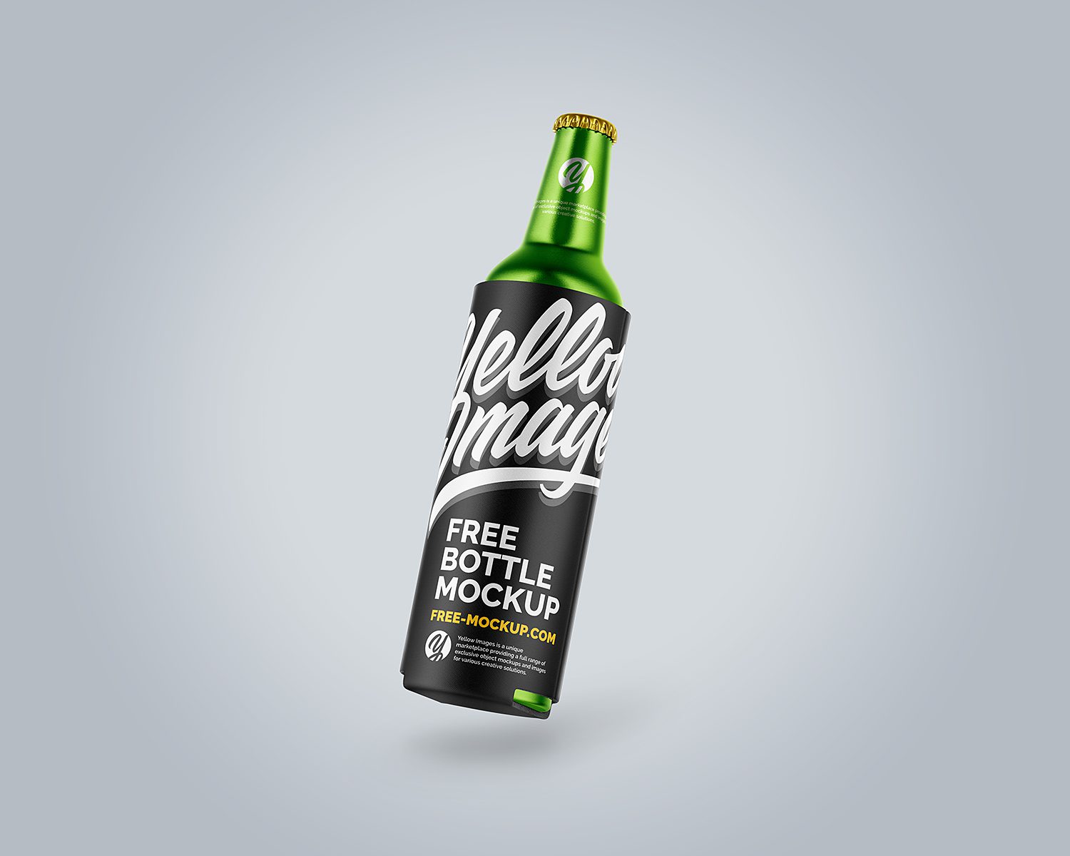 Metallic Drink Bottle With Holder Mockup Best Free Mockups