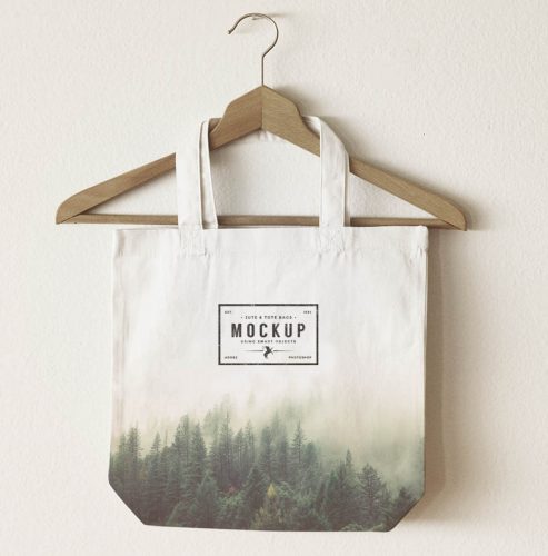 3 Jute Tote Bags Mockup