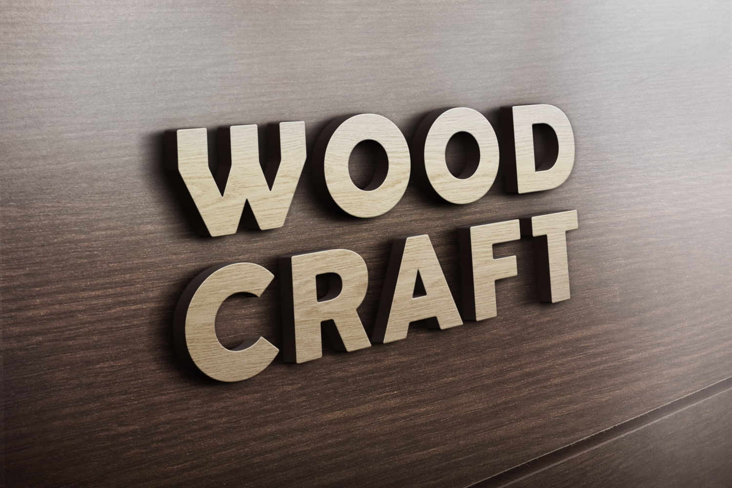 3D Wooden Logo Mockup