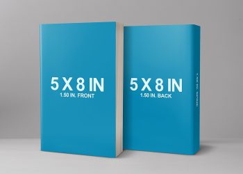 5 x 8 Cover Book Mockup Front & Back