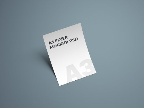 A3 Flyer Mockup PSD