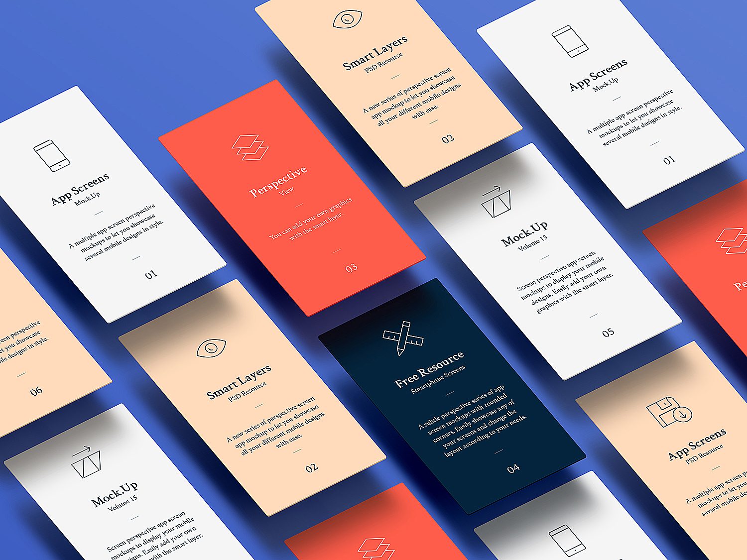 App Screens Mockup PSD