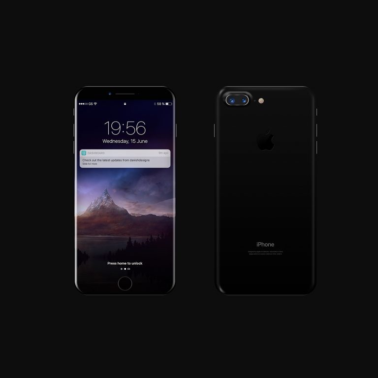 Black iPhone 8 Mockup