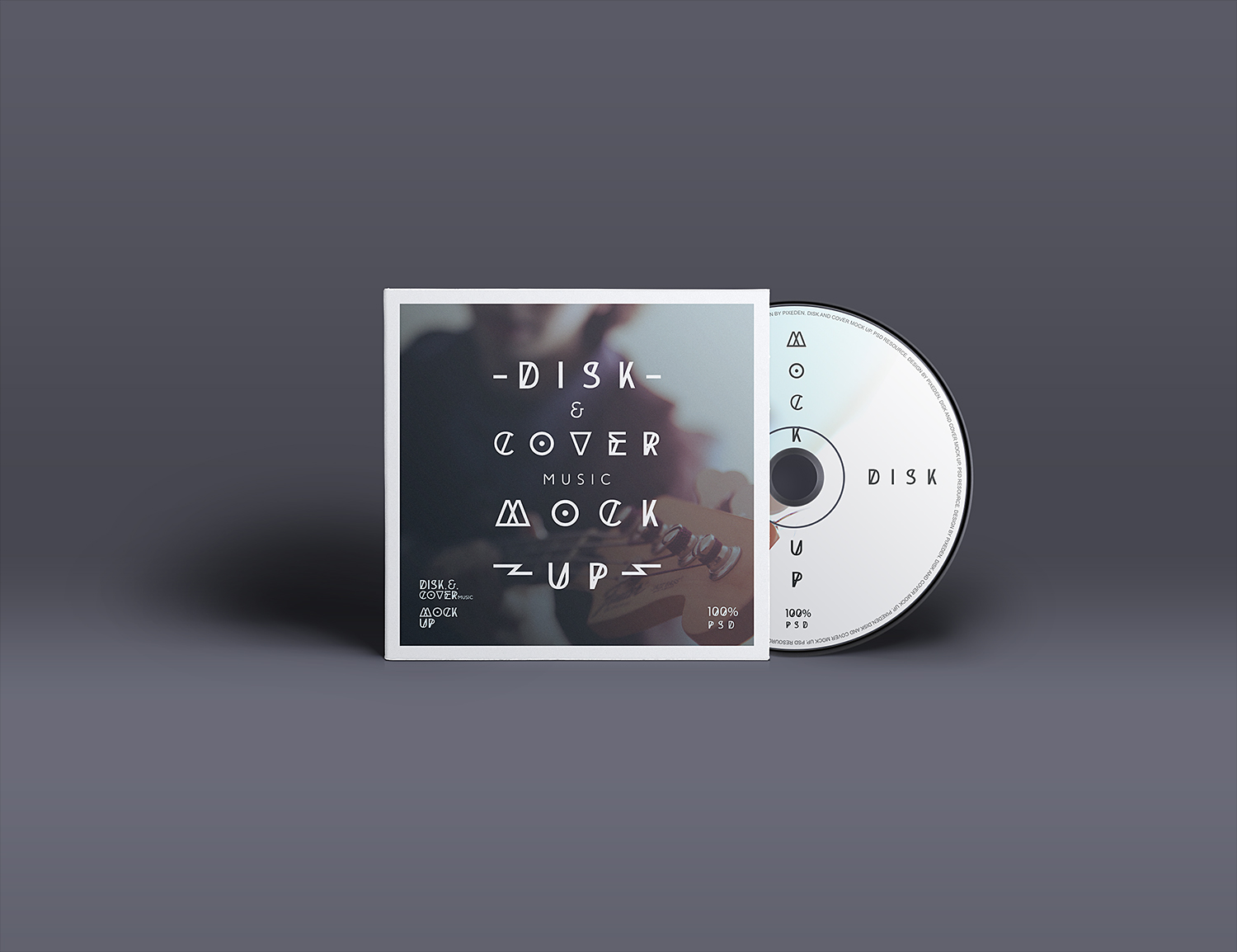 CD Cover Mockup Photoshop PSD