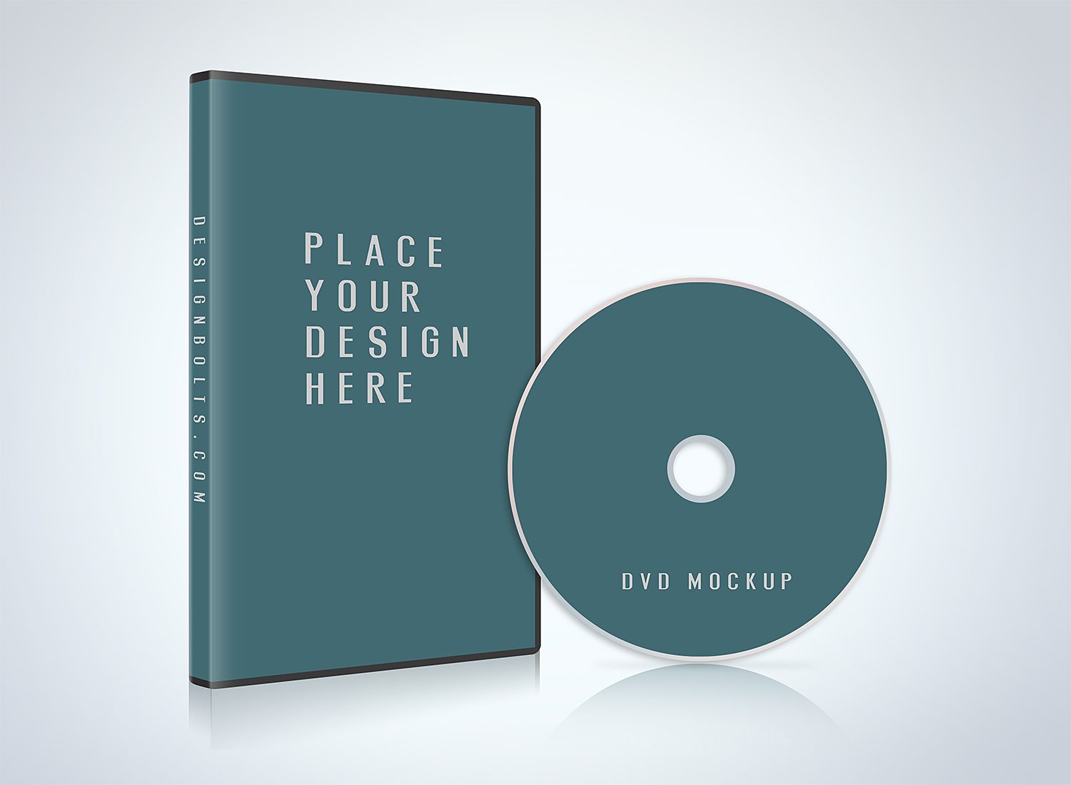 CD/DVD Case Disc Cover Mockup PSD