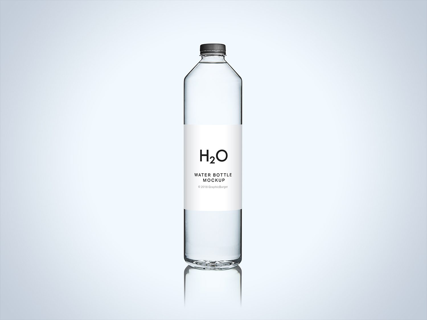 Clean Water Bottle Mockup PSD