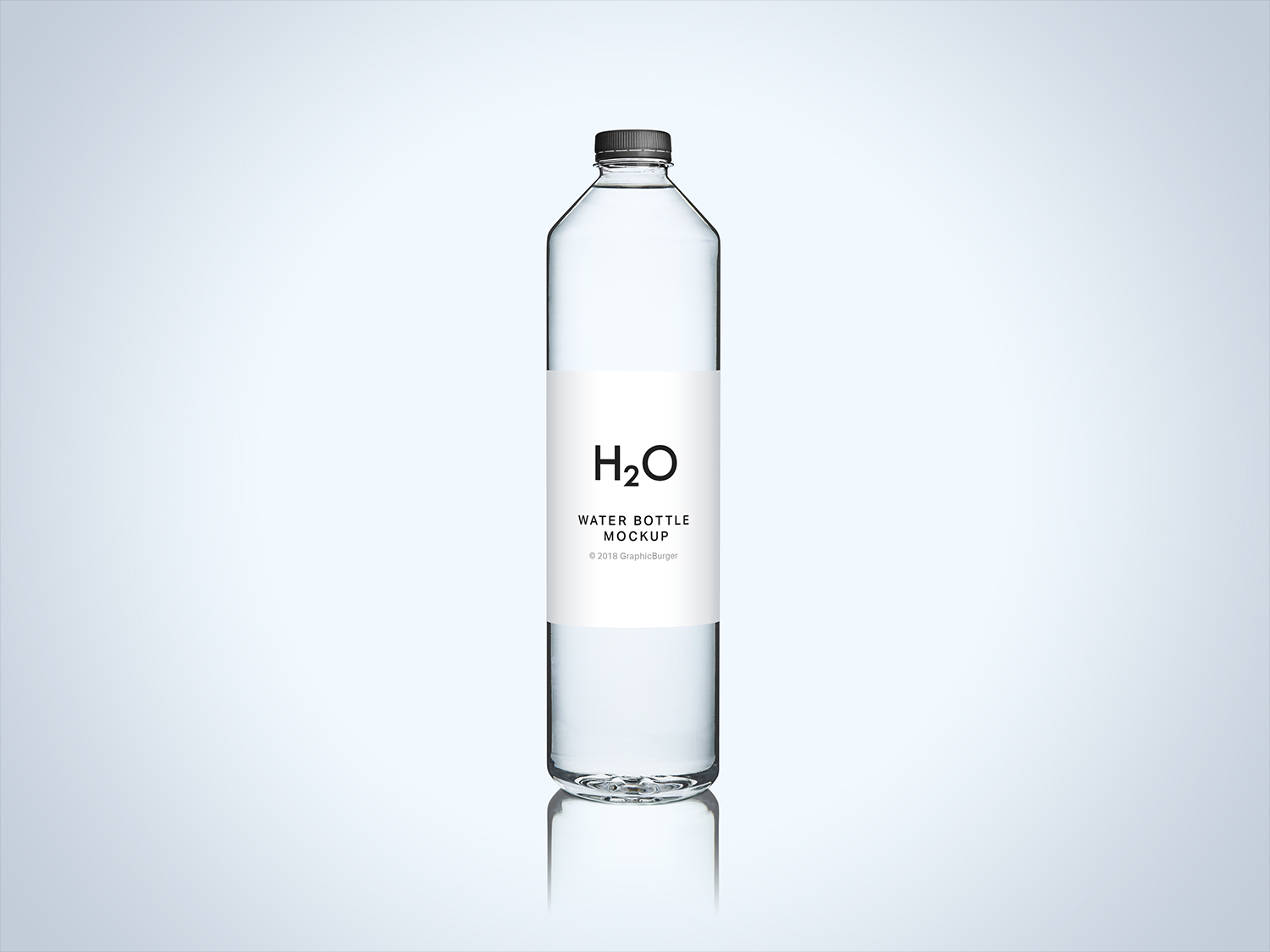 Clean Water Bottle Mockup PSD