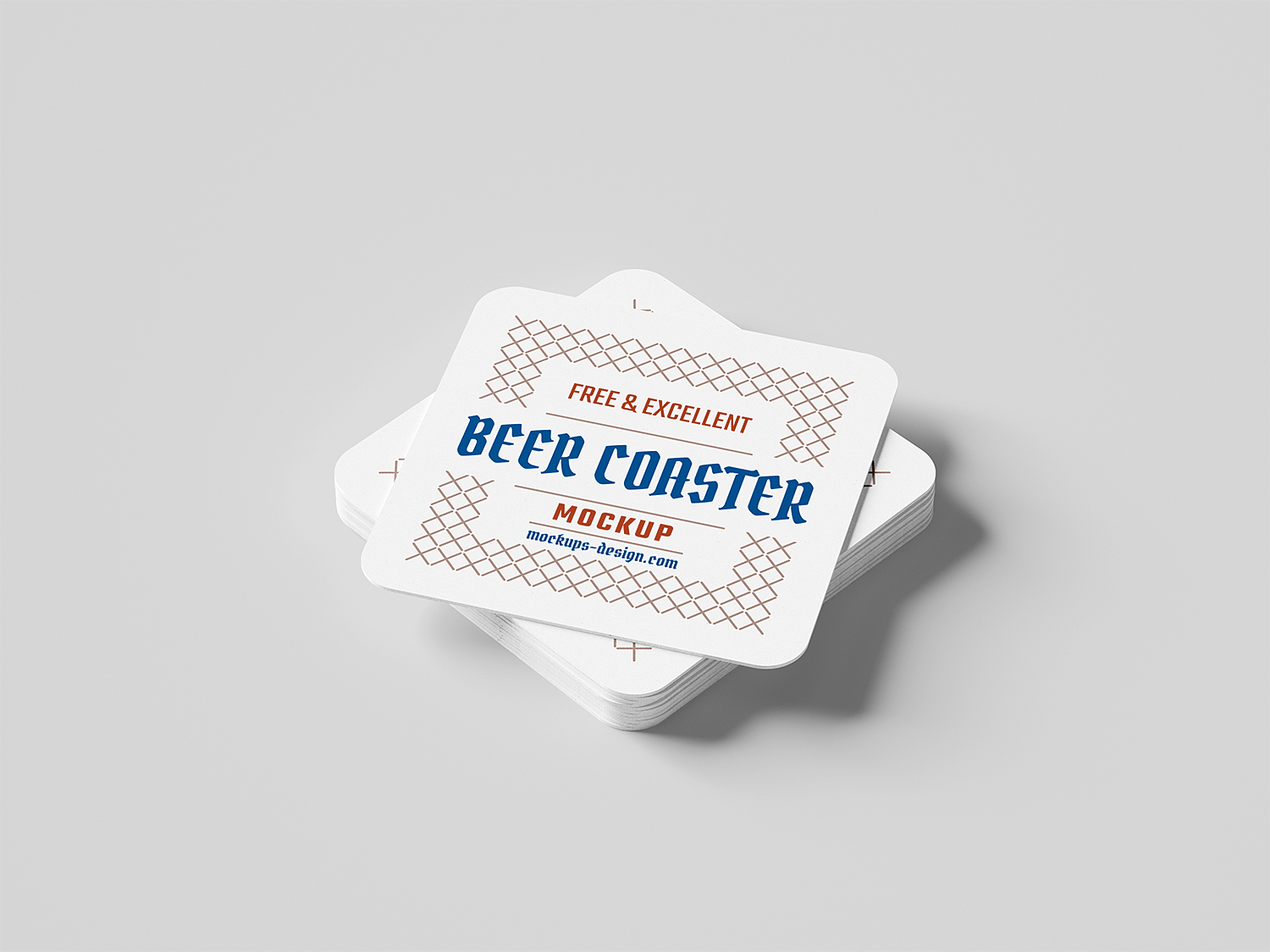 Coaster Logo Mockup PSD