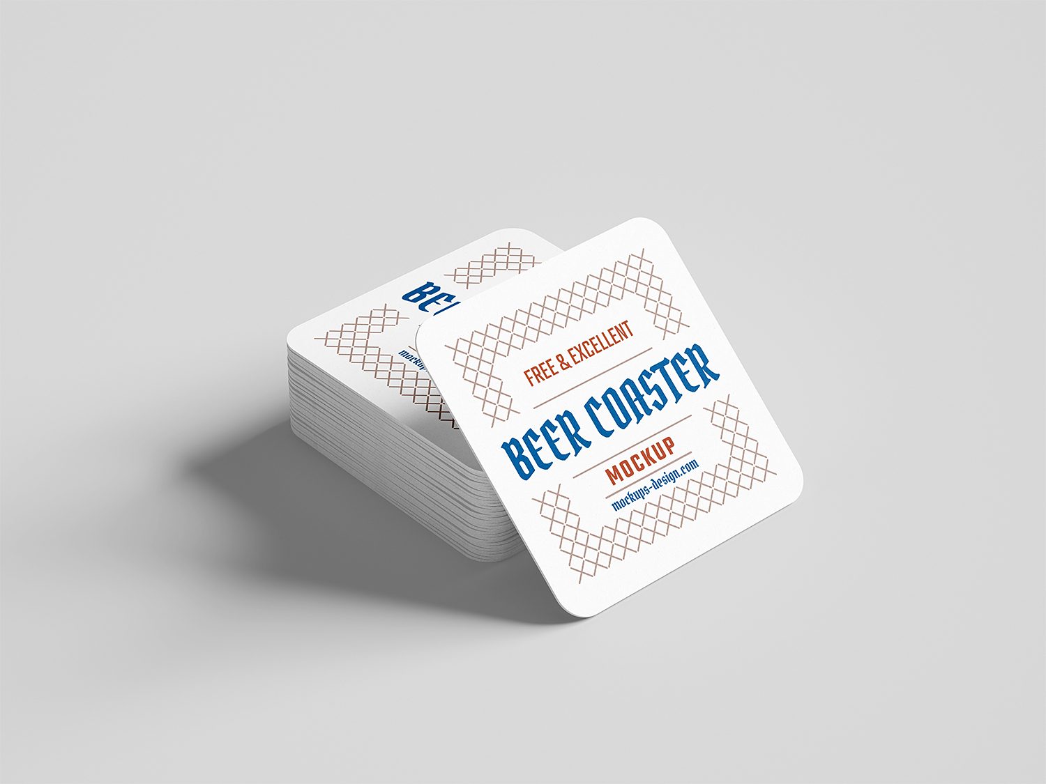 Coaster Logo Mockup PSD