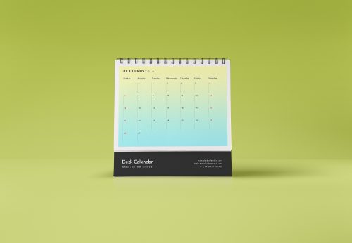 Desk Calendar Mockup PSD