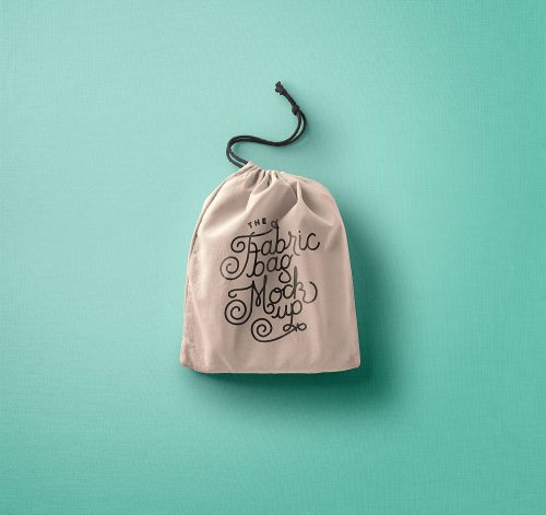 Drawstring Bag Mockup PSD