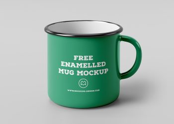 Enamel Mug PSD Mockup