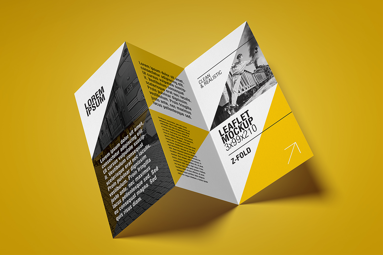 Free Flyer Mockup / Z-Fold