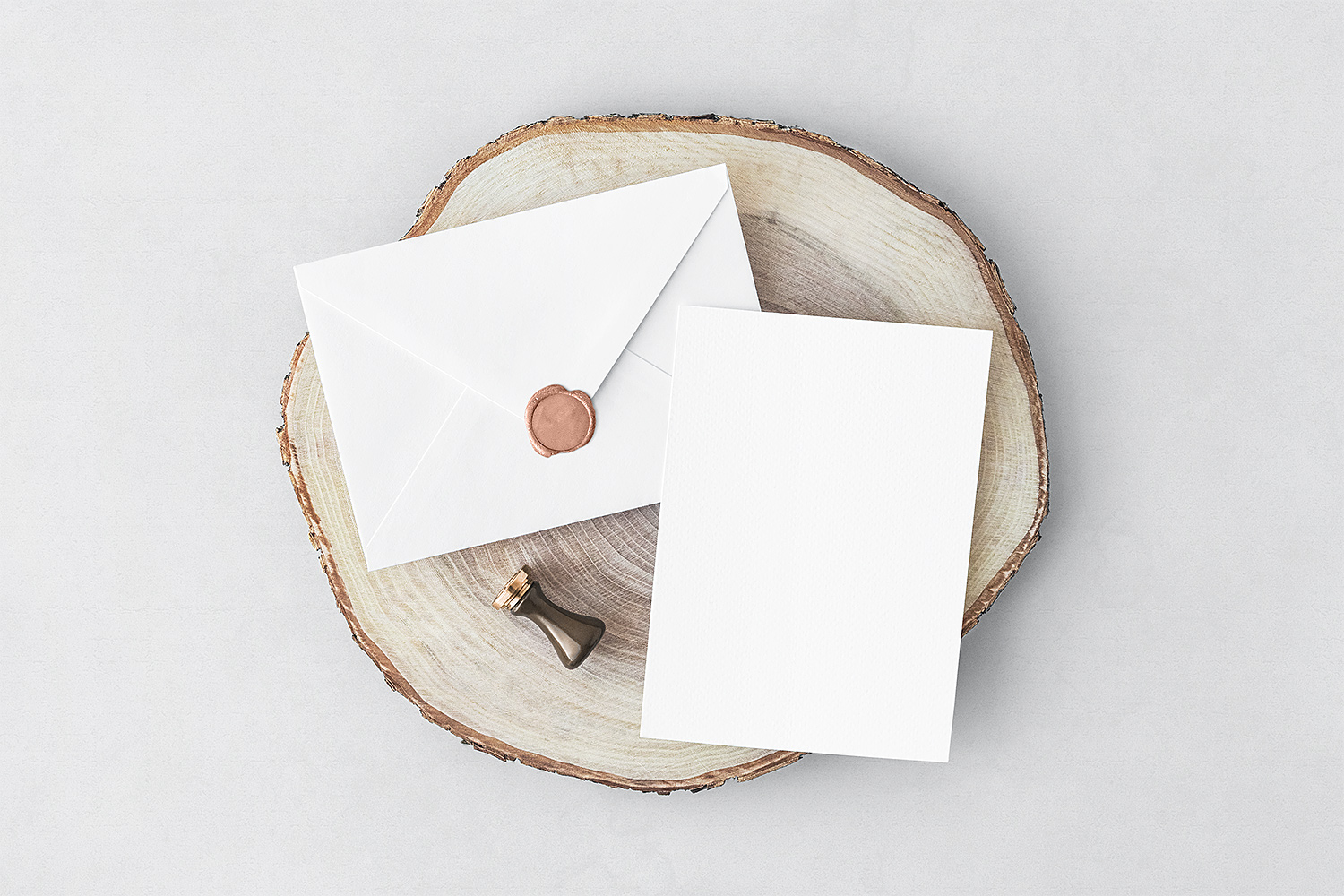 Free Invitation Card with Envelope Mockup