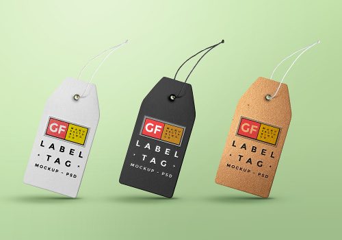 Free Label Tag Mockup PSD