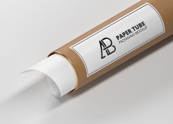 Paper Tube Mockup PSD