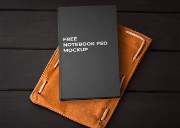 Free Realistic Notebook Mockup PSD