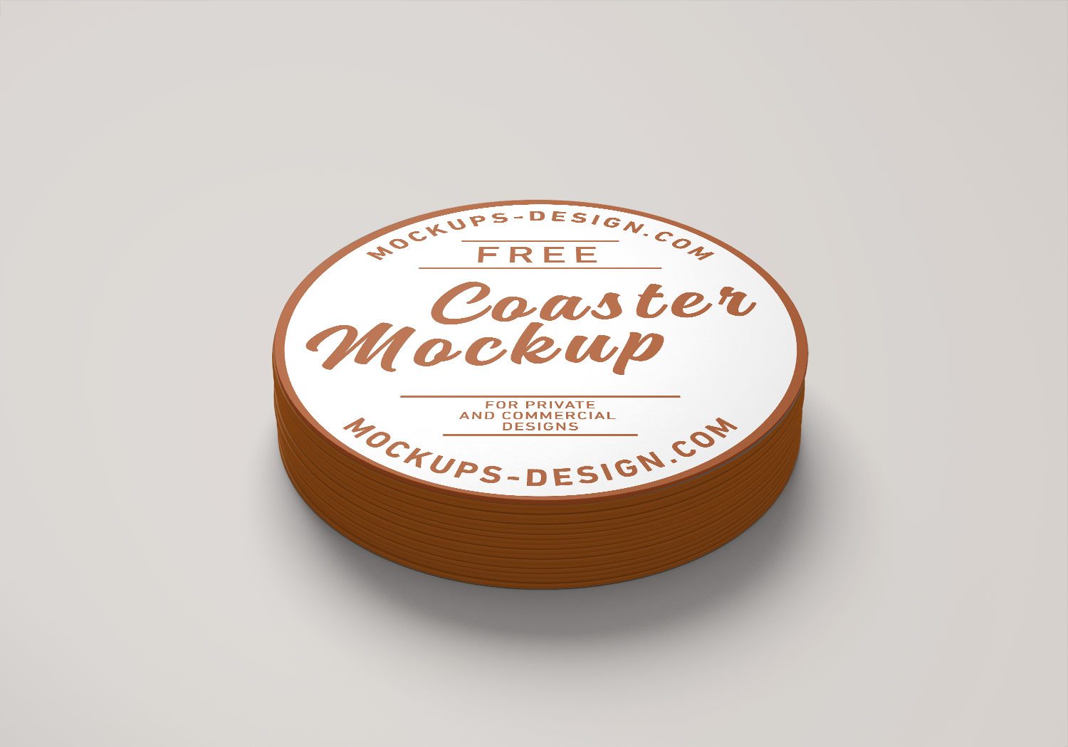 Round Drink Beverages Coaster Mockup PSD