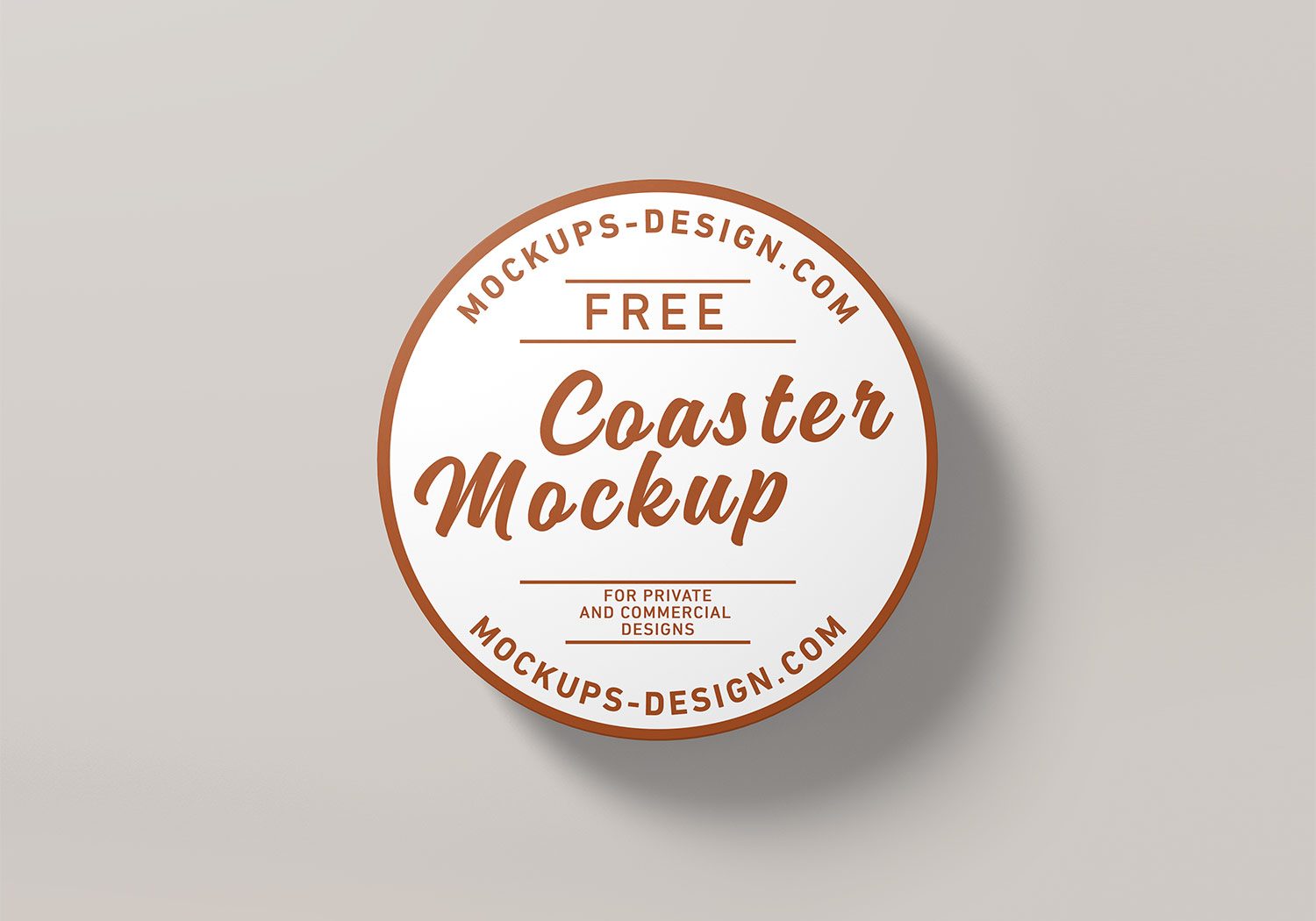 Round Drink Beverages Coaster Mockup PSD