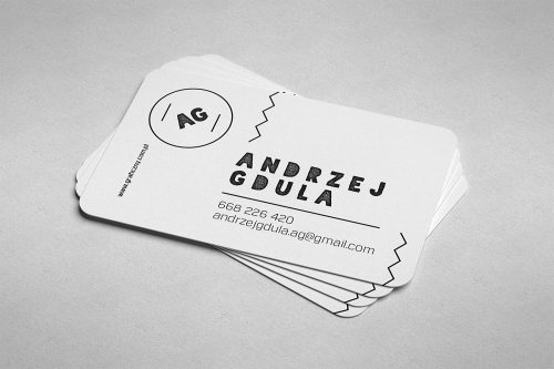 Free Rounded Business Cards Mockup