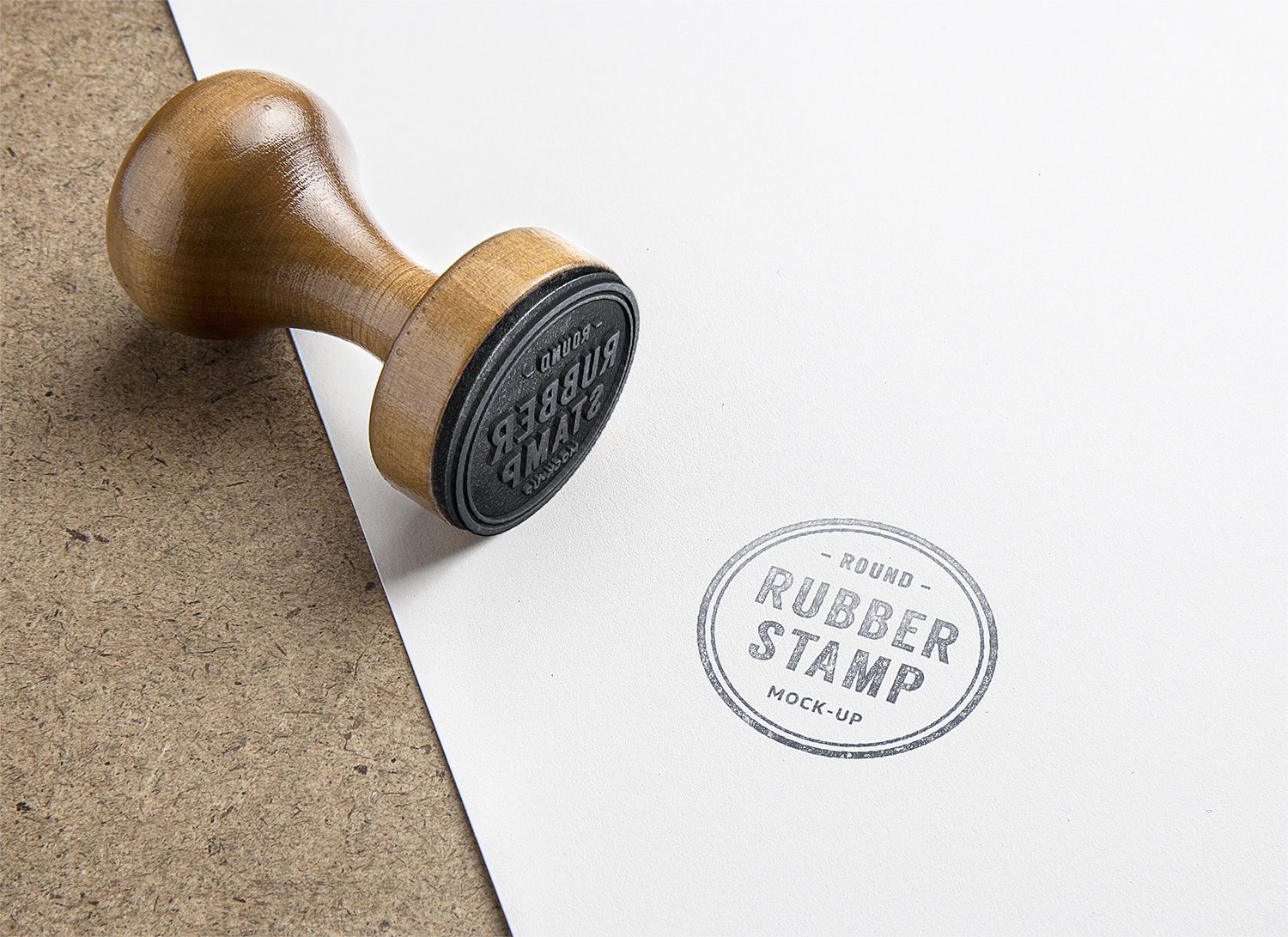 Free Rubber Stamp Logo Mockup