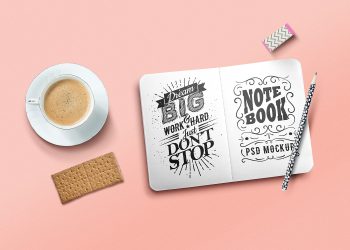 Free Sketchbook PSD Mockup