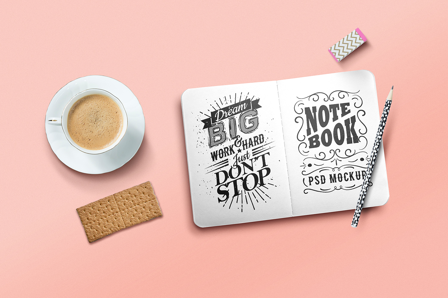 Free Sketchbook PSD Mockup