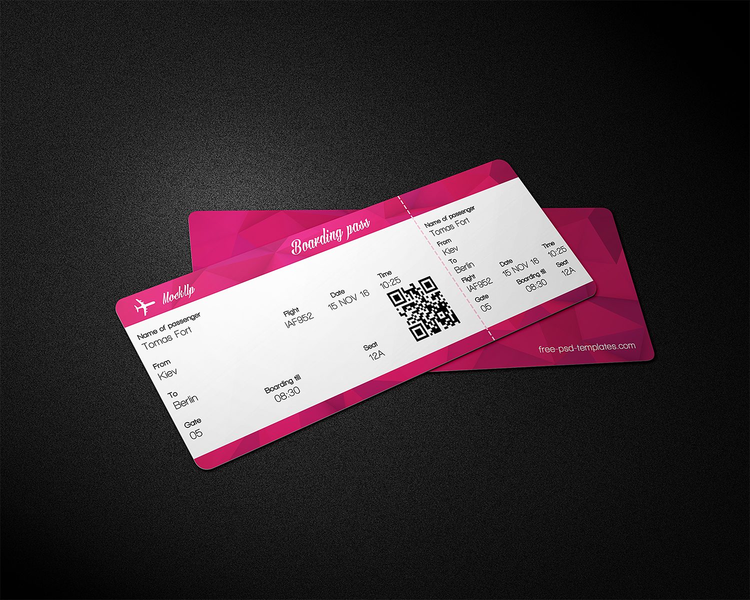 Download Free Ticket Mockup Psd Best Free Mockups