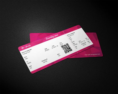 Free Ticket Mockup PSD