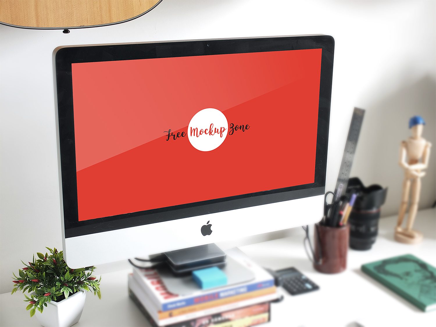 Free iMac Mockup PSD Template