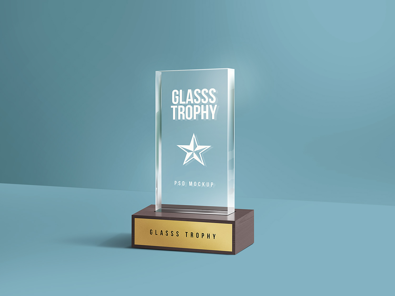 Glass Trophy PSD Mockup