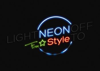 Glowing PSD Mockup