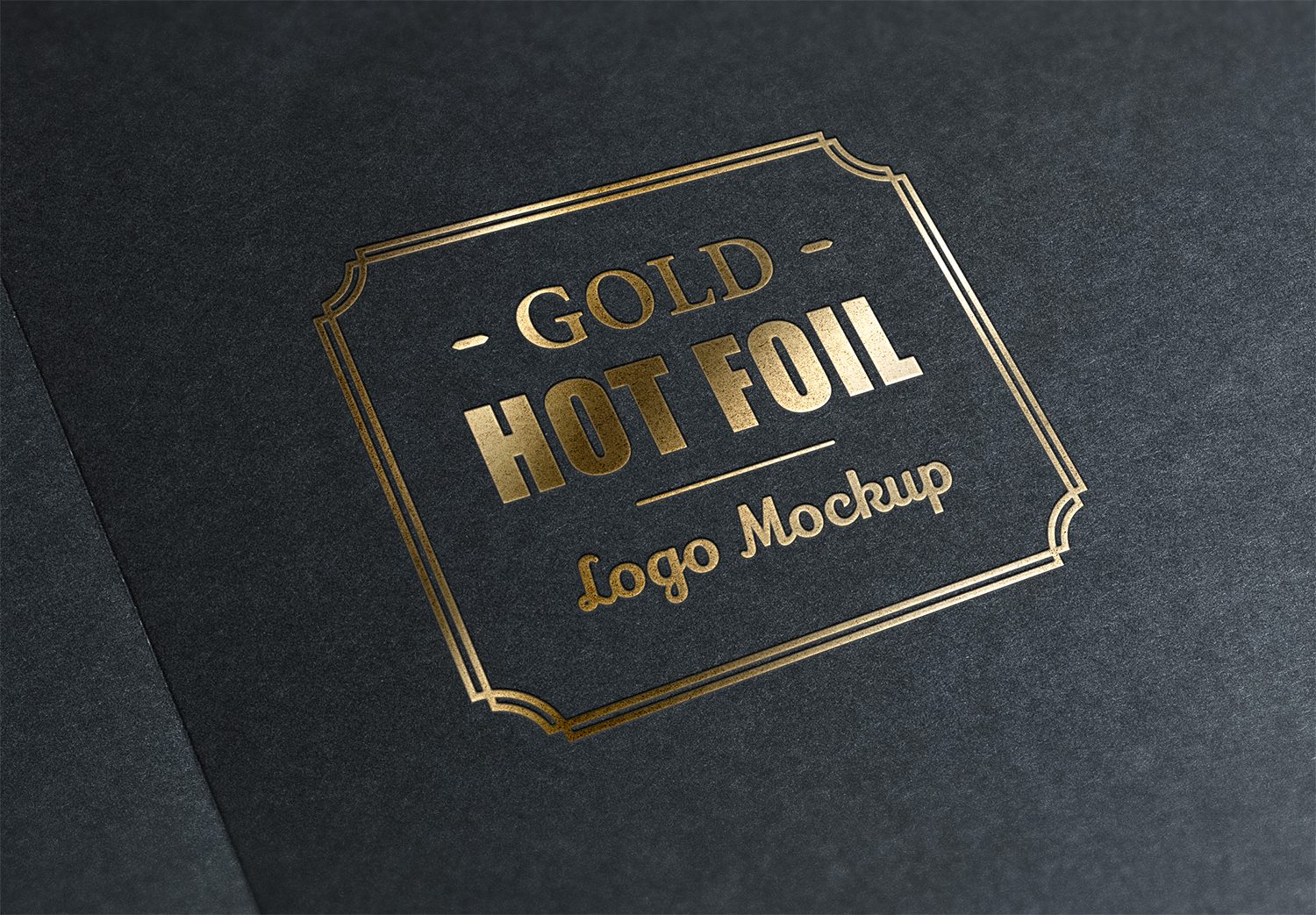 Gold Stamping Logo PSD Mockup