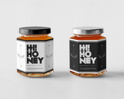 Honey Jars PSD Mockup