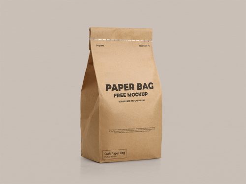 Kraft Paper Bag Mockup PSD