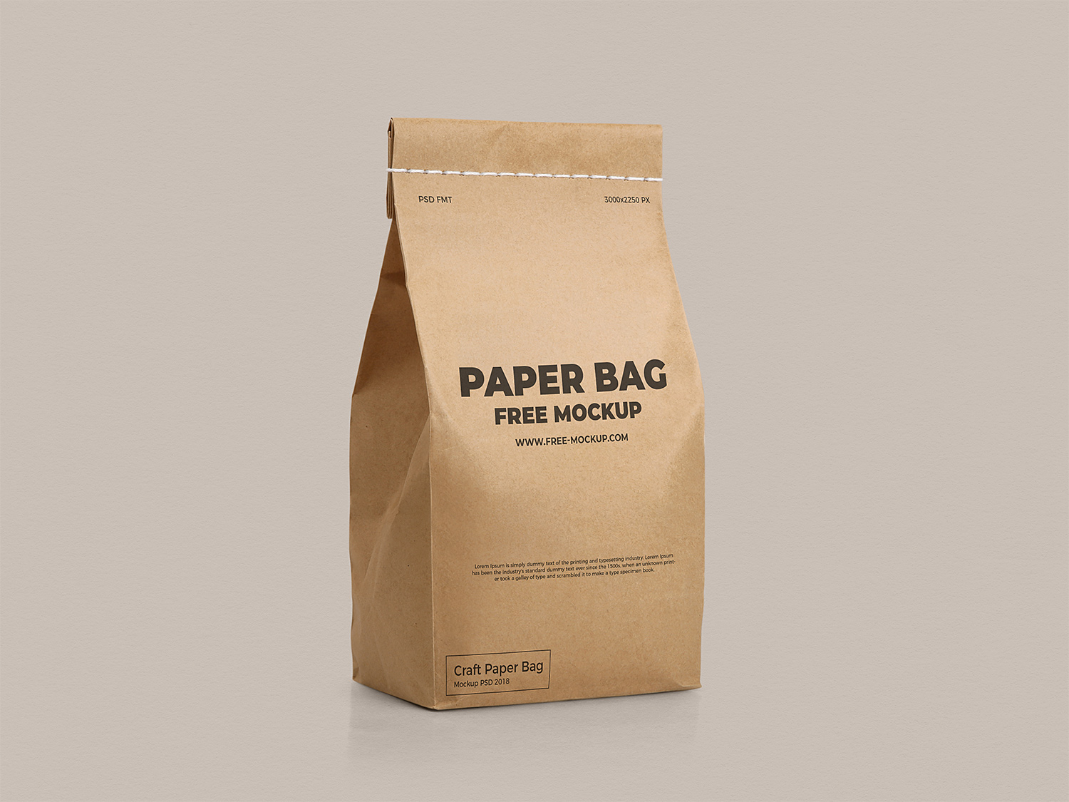 Free Paper Bag Mockup Set PSD