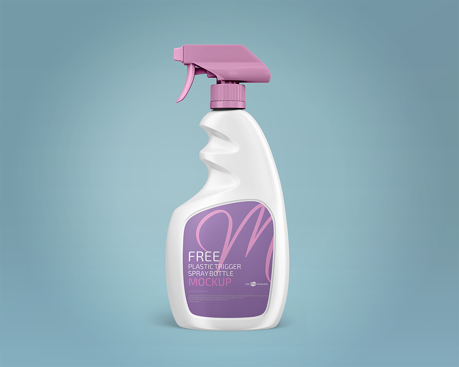 Opaque Plastic Spray Bottle Mockup PSD