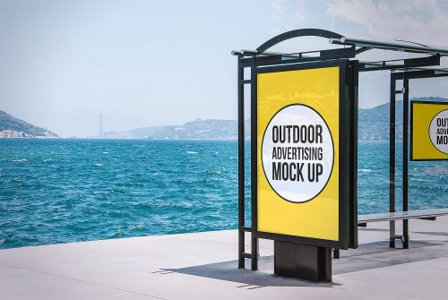 Free Outdoor Advertising Billboard Mockup