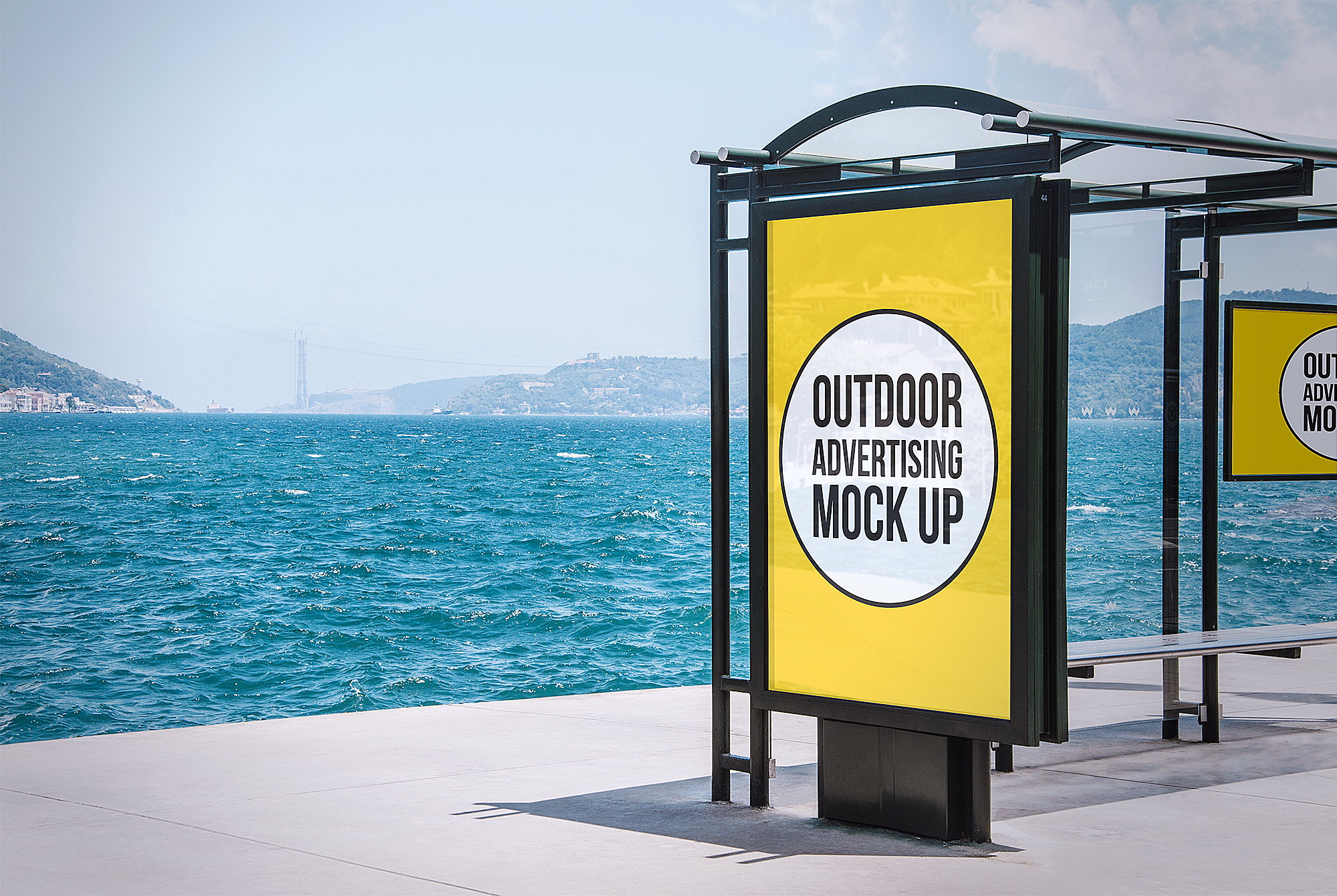 Free Outdoor Advertising Billboard Mockup