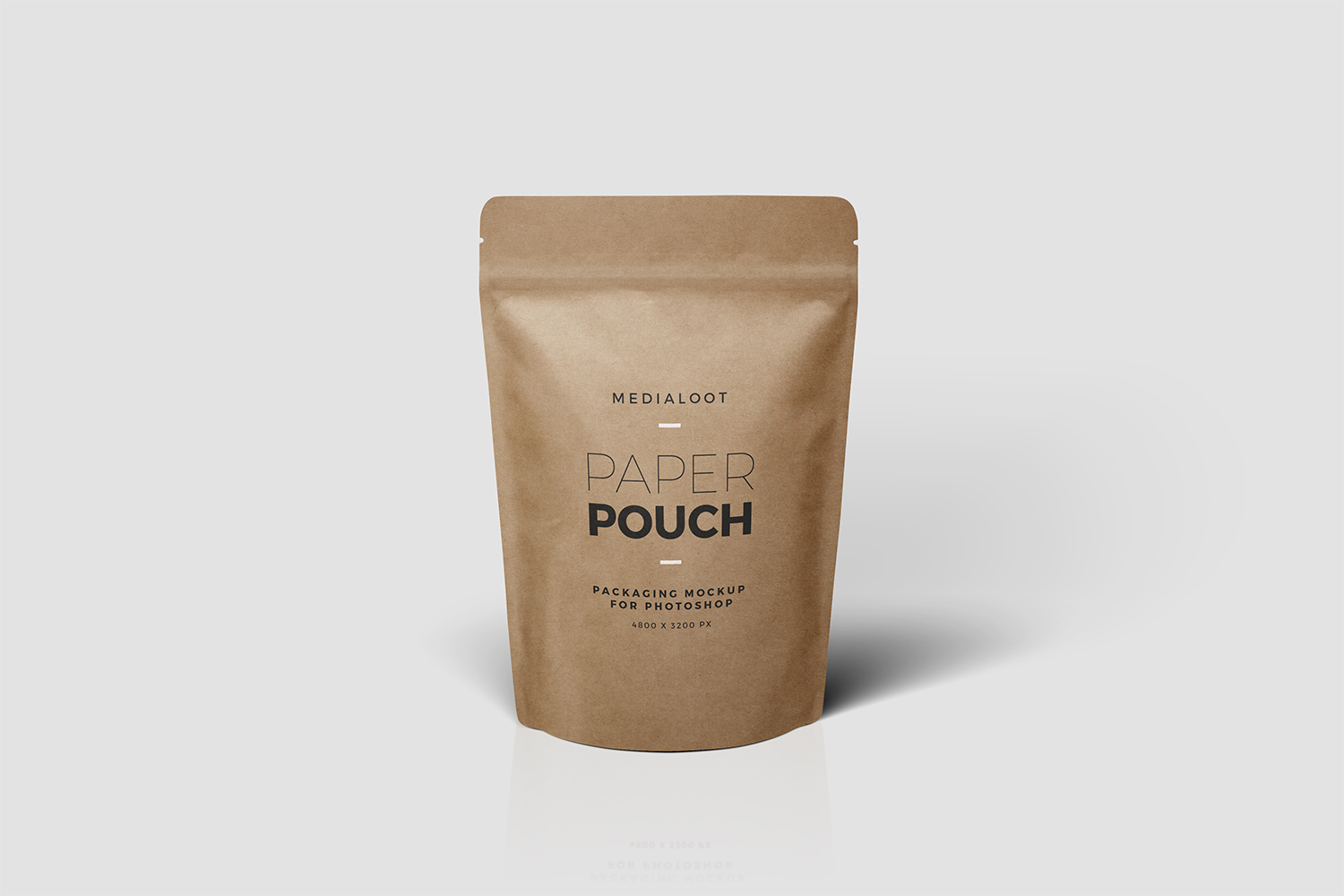 Paper Pouch Packaging Free PSD Mockup
