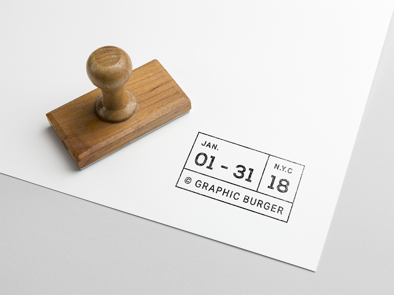 Rubber Stamp PSD Mockup