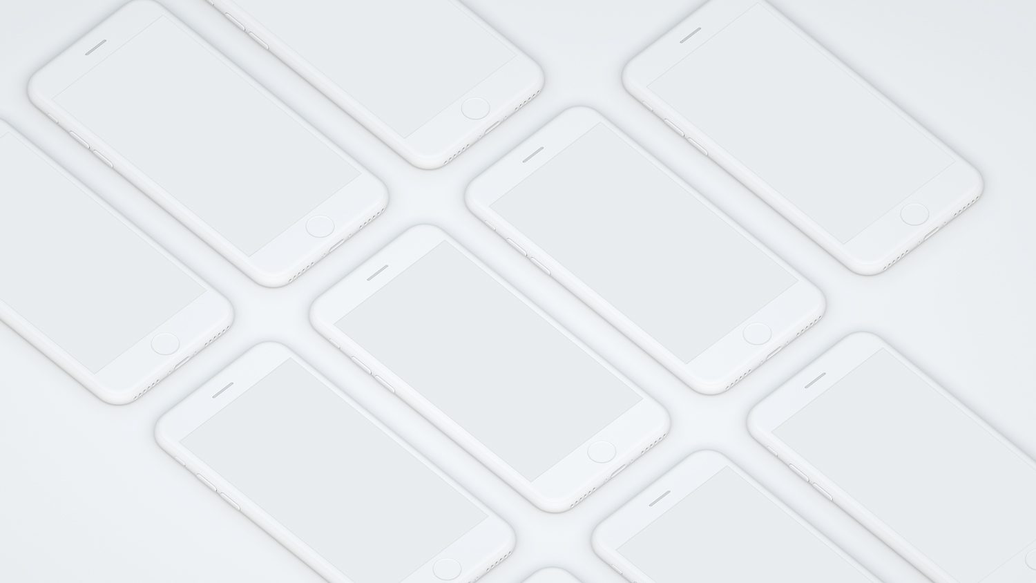 Set of White Clay iPhone Mockups