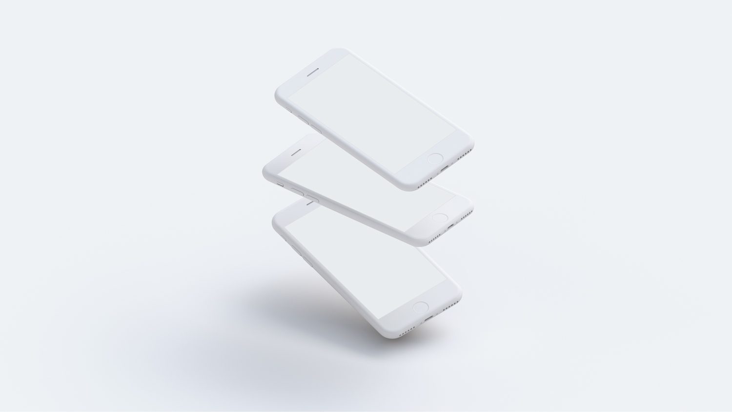 Set of White Clay iPhone Mockups