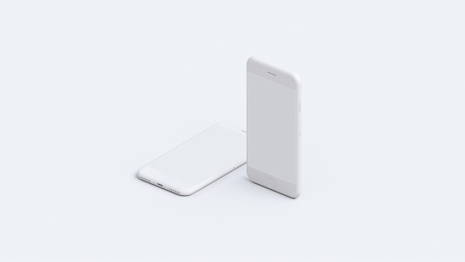 Set of White Clay iPhone Mockups