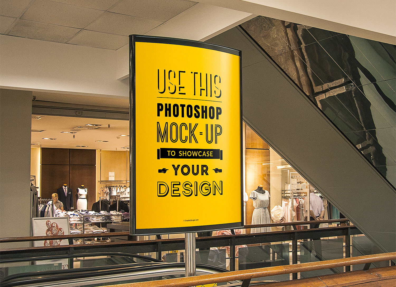 Shopping Center Billboard Mockup