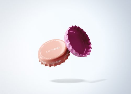 Soft Drink Bottle Cap Mockup PSD