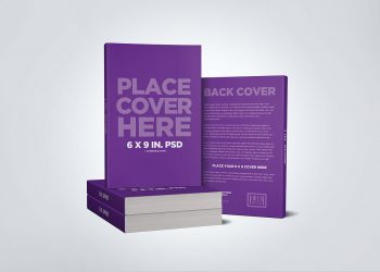 Stacked Book Mockup with Back Cover