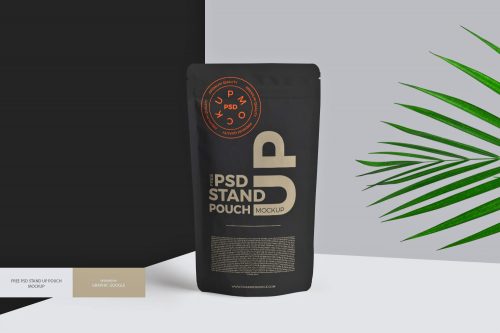 Stand Pouch Mockup Free PSD