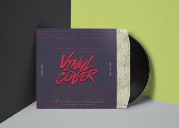 Vinyl Record PSD Mockup