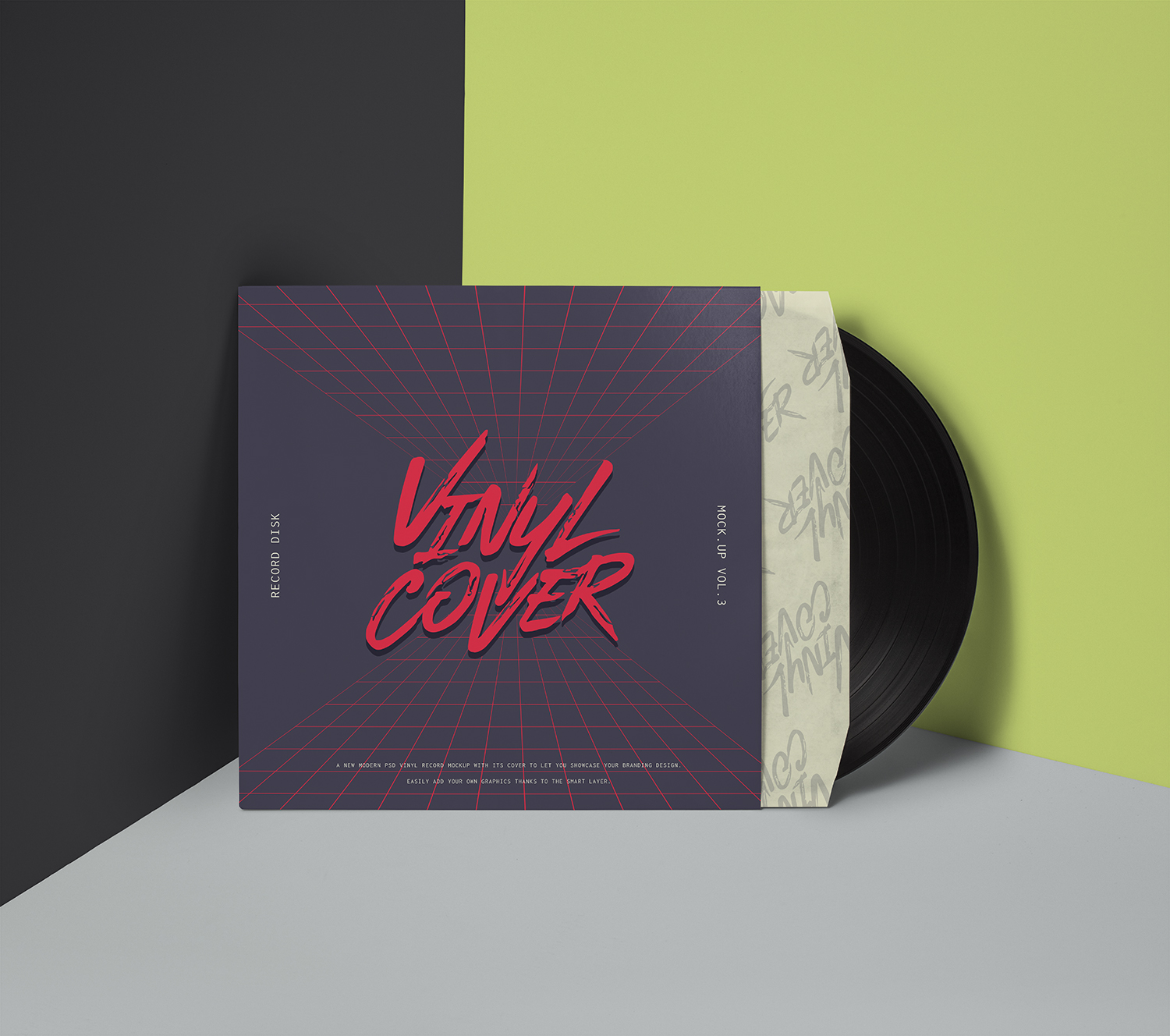 Vinyl Record PSD MockUp